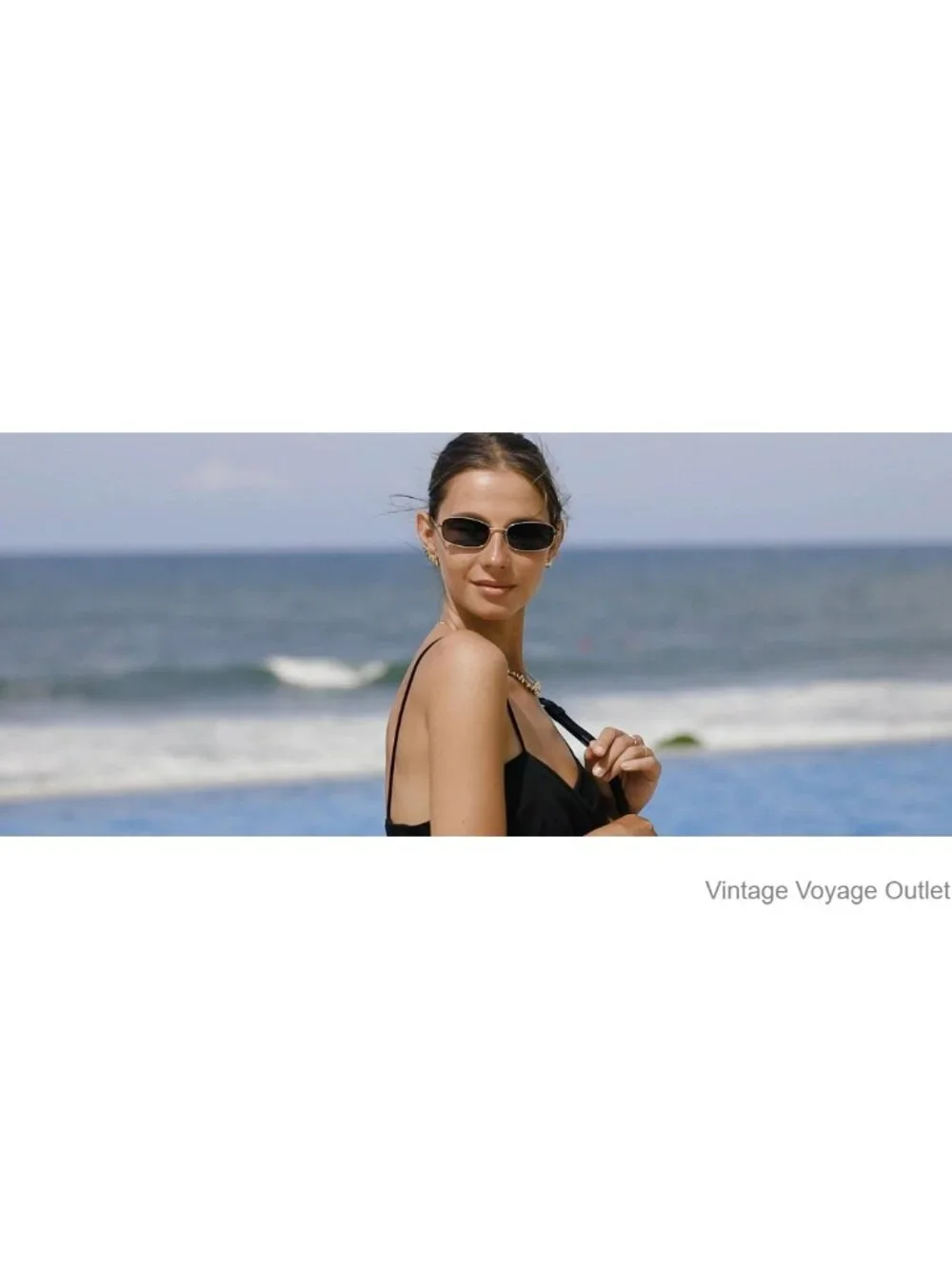 Trendy Thin Rectangle Metal Sunglasses UV400 Protection Y2K Retro